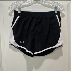 Under Armour Fly-By 2.0 Black Running Shorts | Breathable Mesh Lined | Size XS